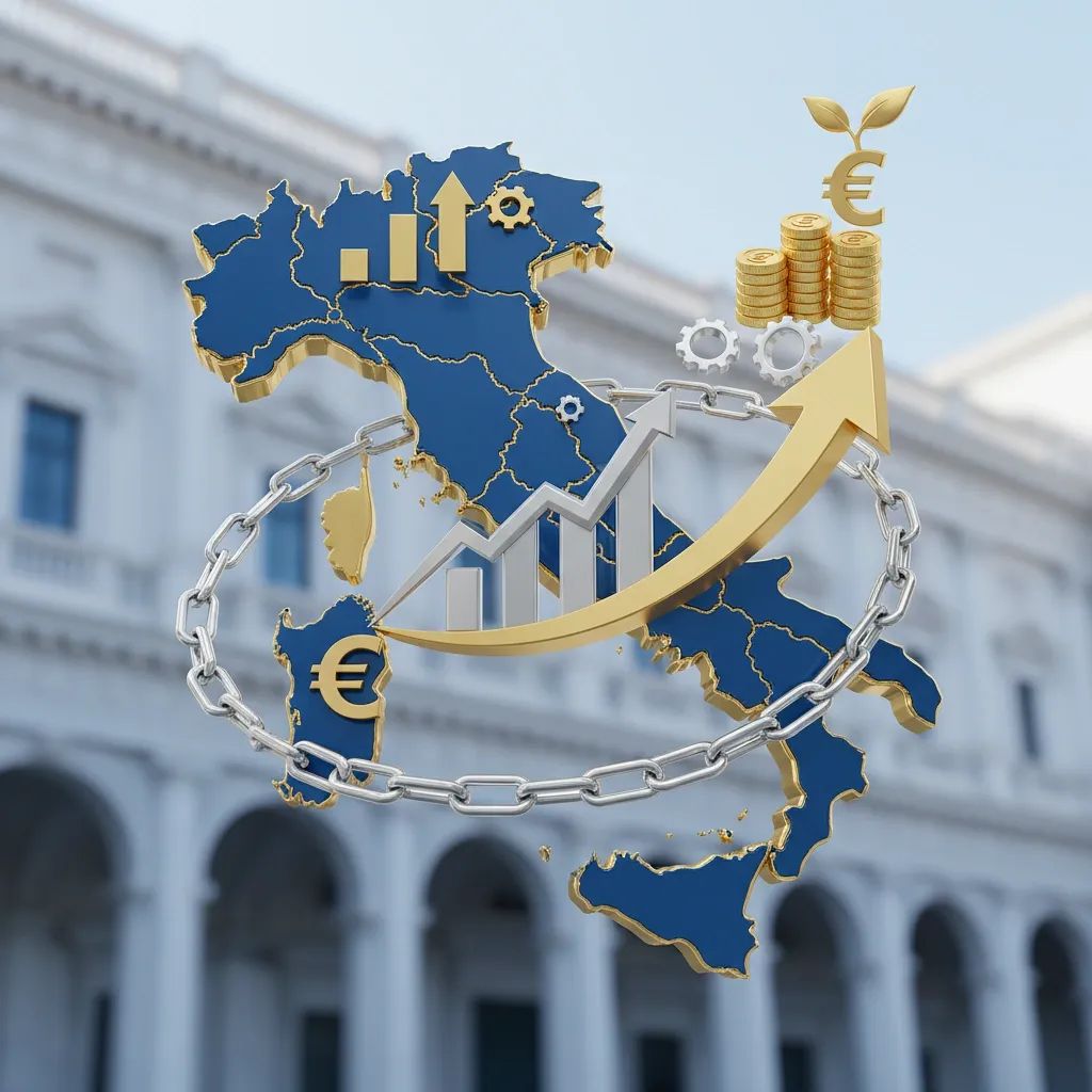 Italian government bond investment chart showing rising returns over six years