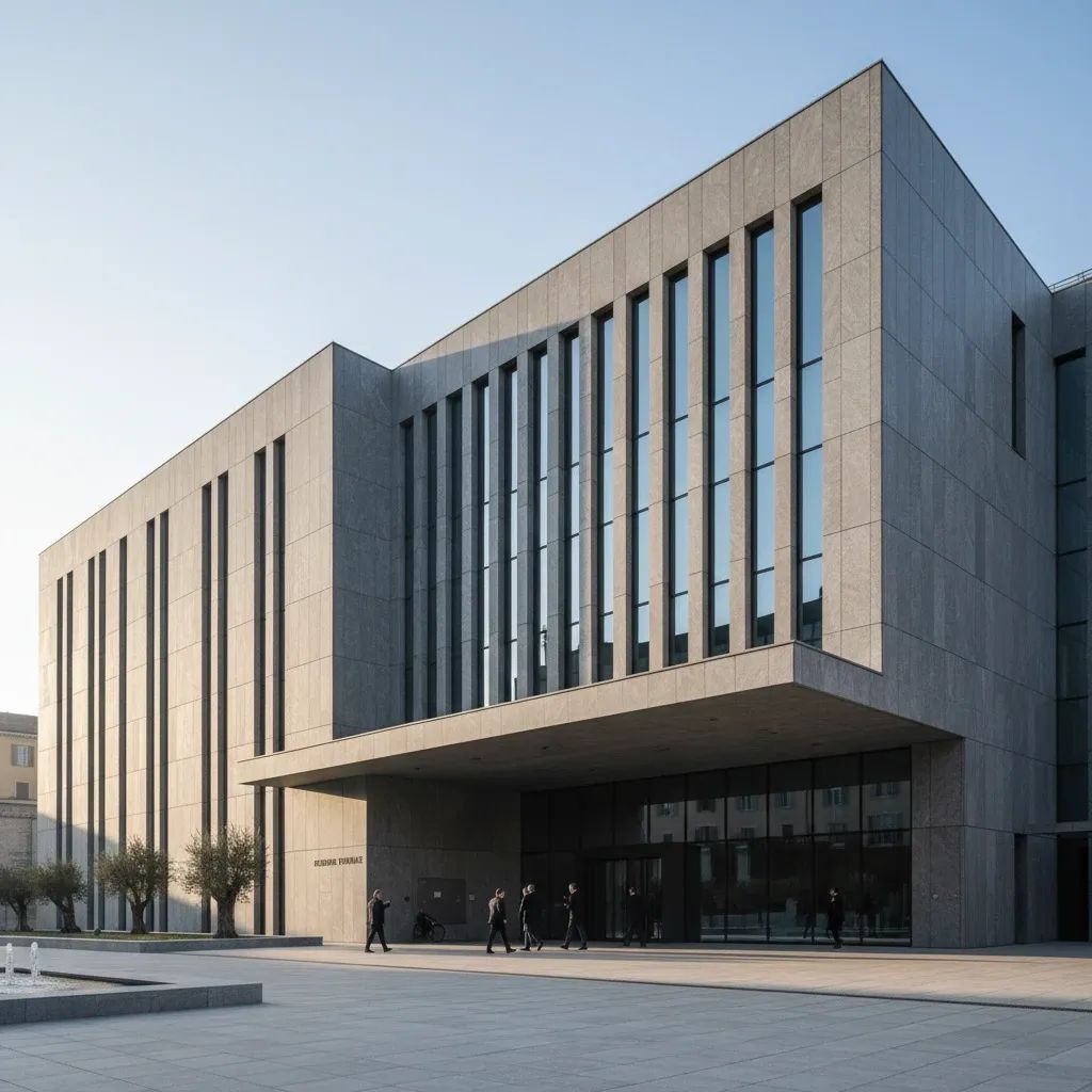 Italian courthouse building representing family law and judicial proceedings