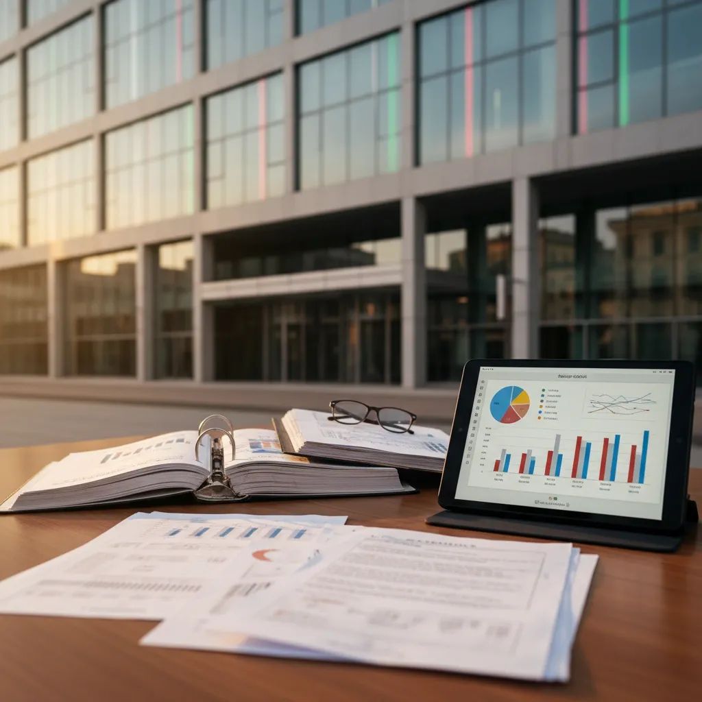 Government building with budget documents and financial data representing Italy's new tax and family support measures