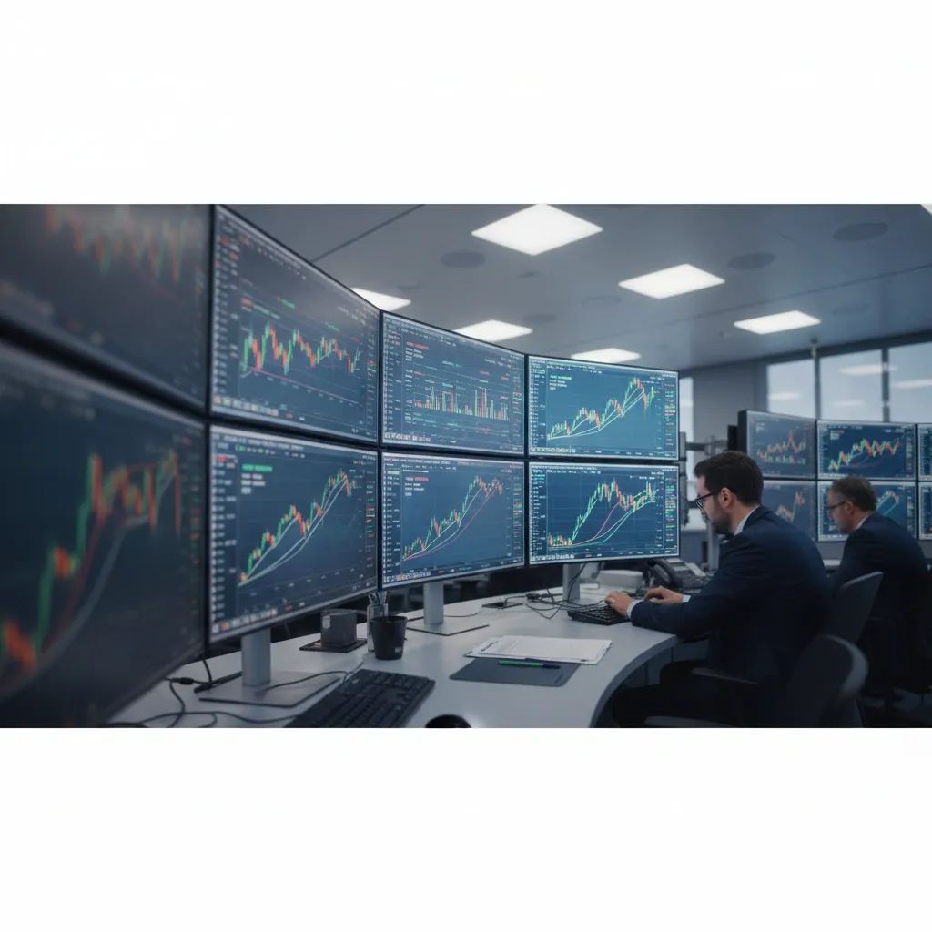 Financial chart showing upward trending line representing Italy's stable bond spreads and improved borrowing costs