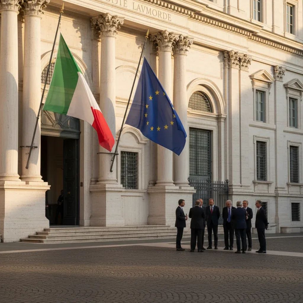 Italian government building representing Italy's diplomatic engagement and foreign policy decisions