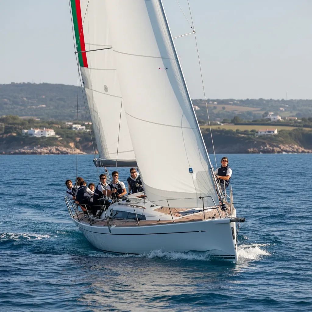 Young sailors aboard a confiscated boat during Italy's Mare di Legalità rehabilitation sailing program