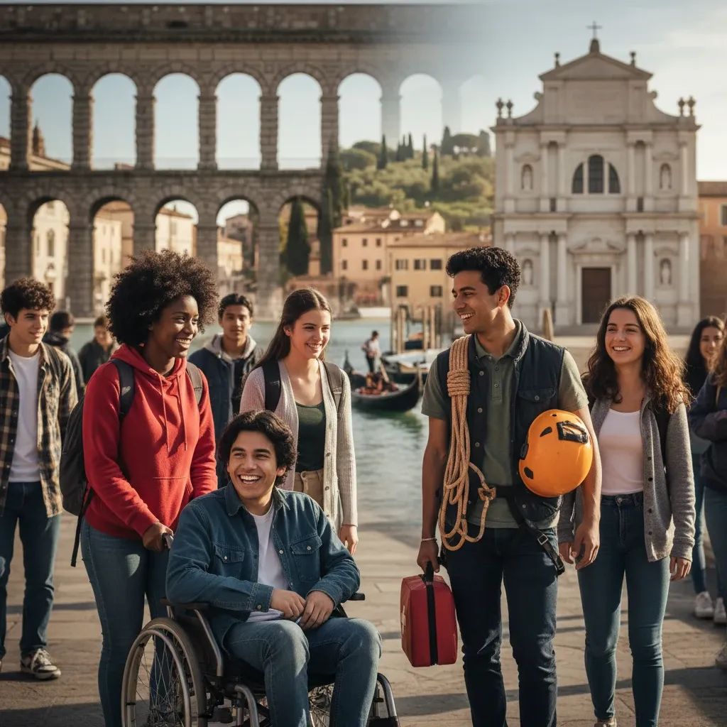 Group of diverse Italian teenagers honored for civic heroism and community service