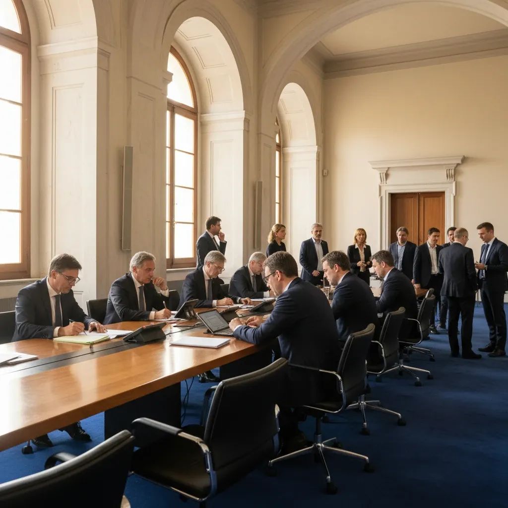 Professional journalists in modern office setting reflecting workplace equality and institutional accountability