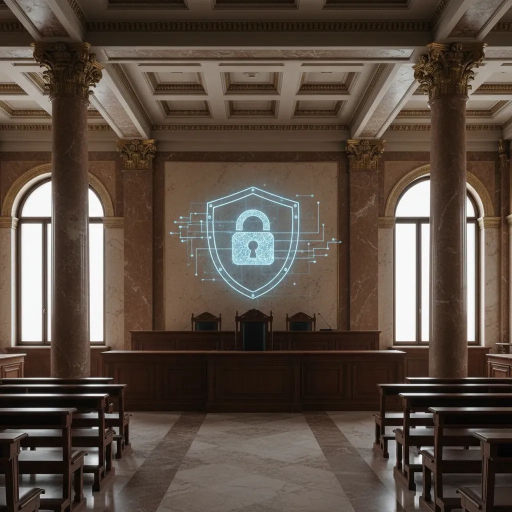 Italian government building interior representing legal protection against digital crimes and deepfake pornography