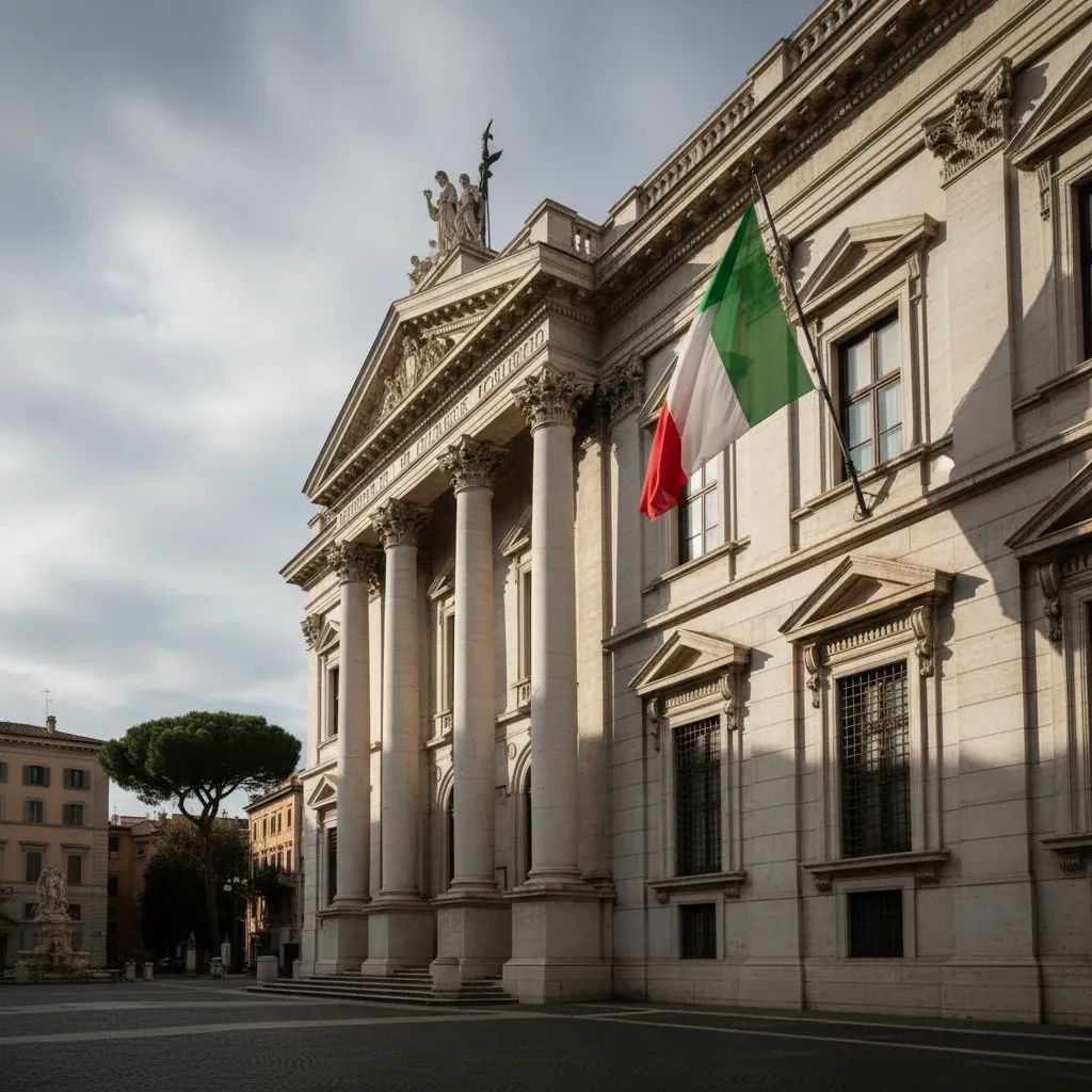 Italian government institutional building representing judiciary and political institutions
