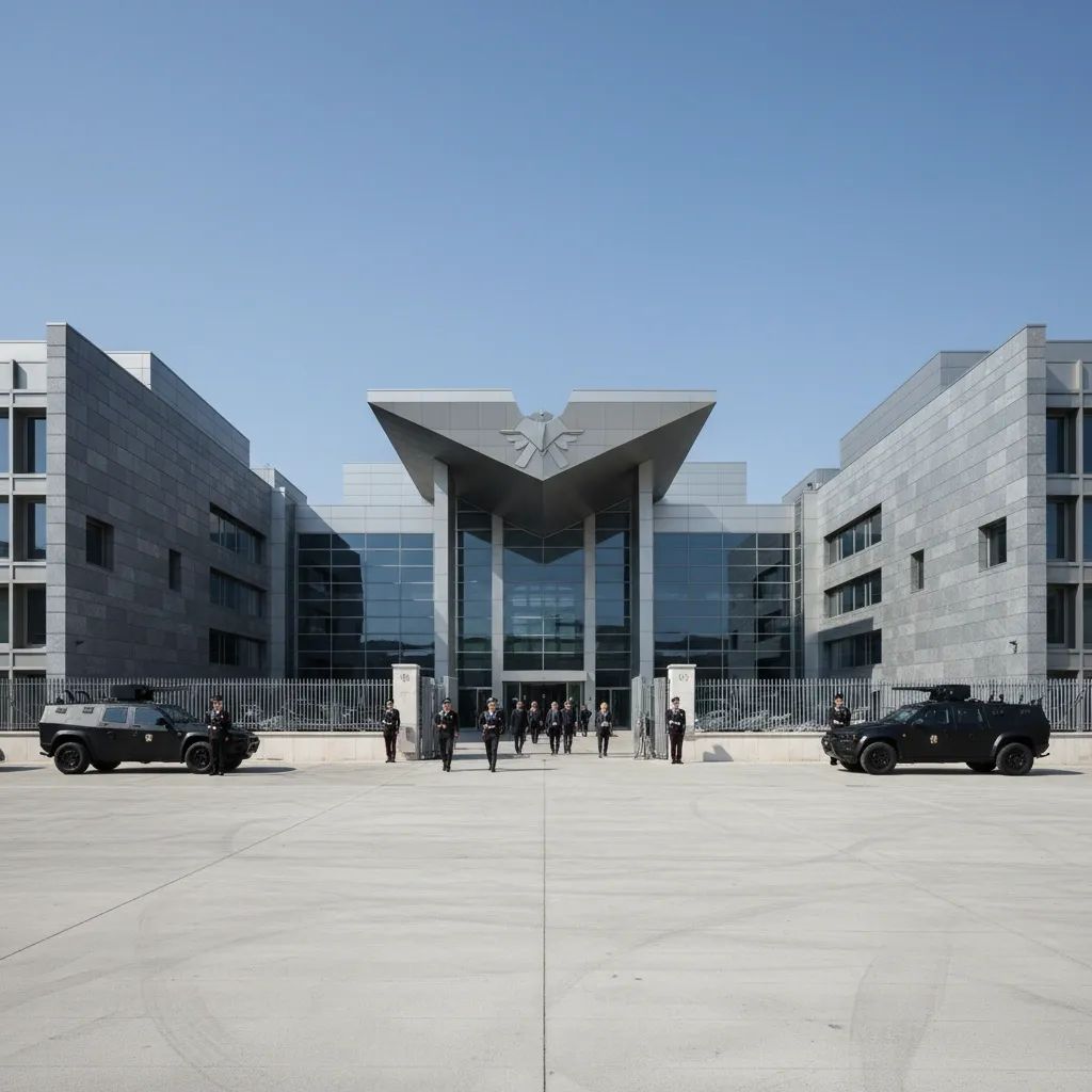 Italian military institutional building representing law enforcement and security in Turin